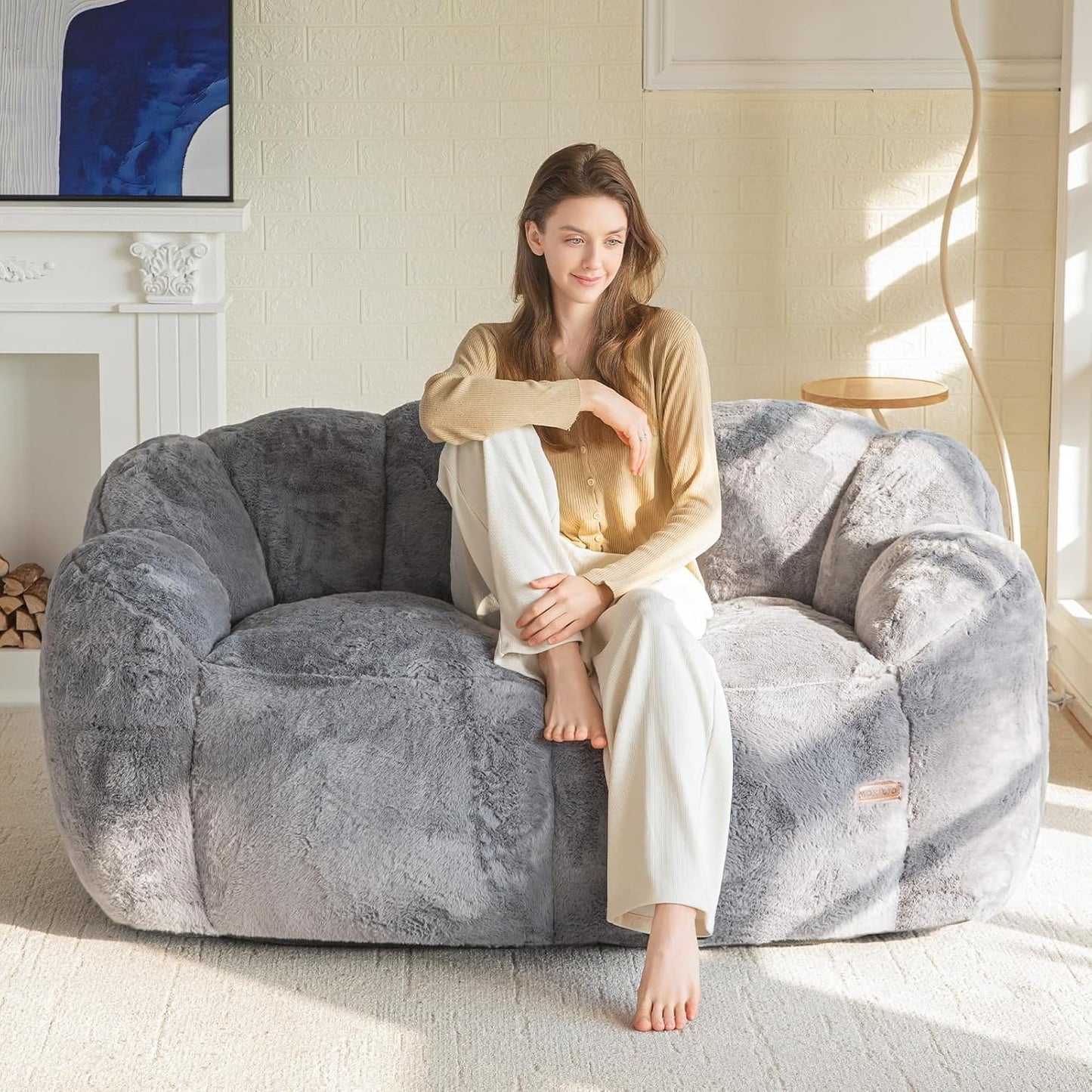 Cozy Floral Bean Bag Chair