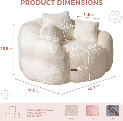 Cozy Floral Bean Bag Chair