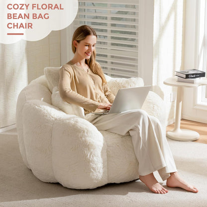 Cozy Floral Bean Bag Chair