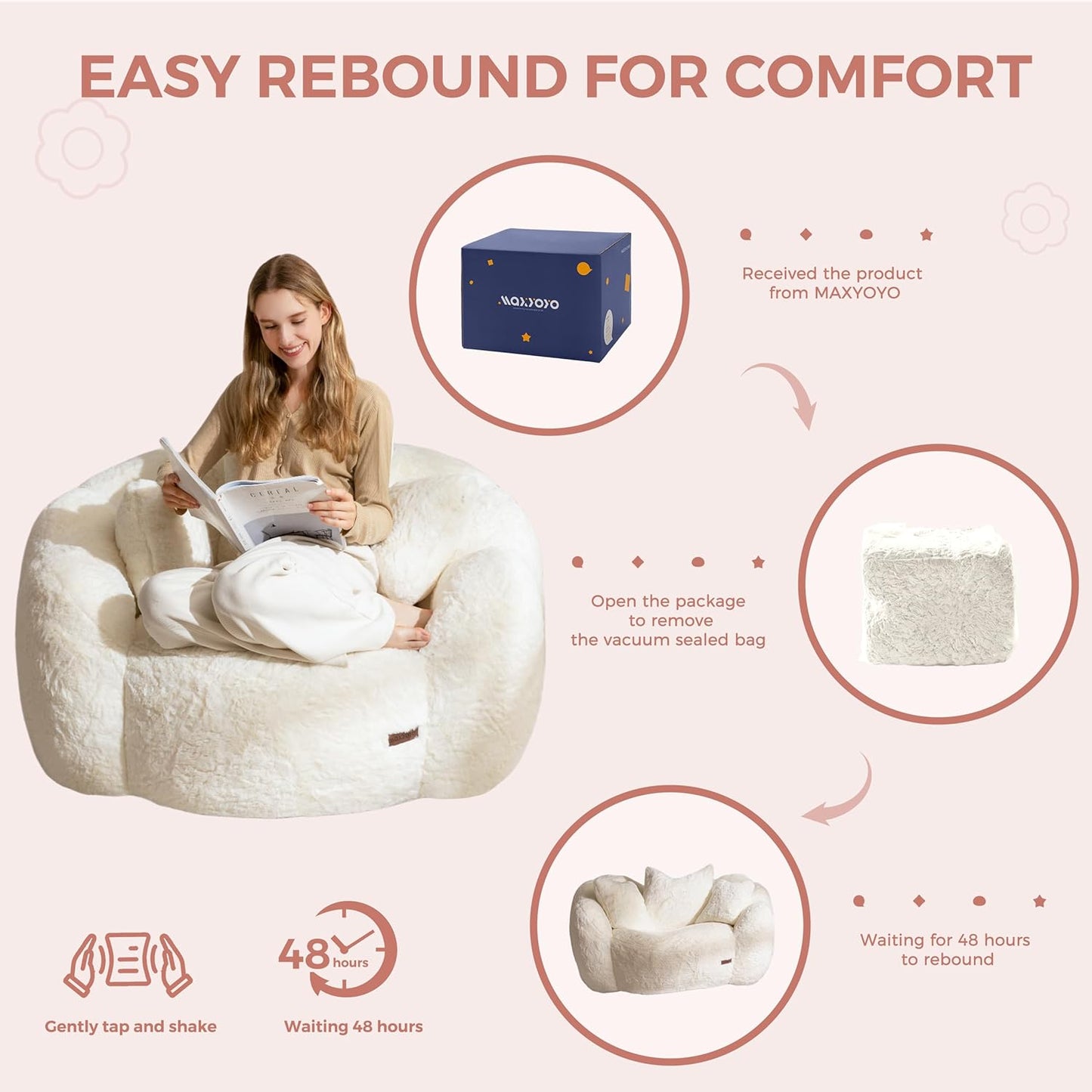 Cozy Floral Bean Bag Chair