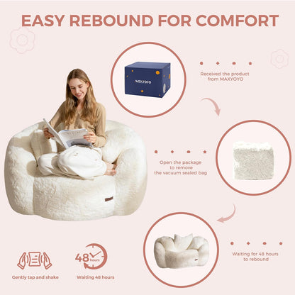 Cozy Floral Bean Bag Chair